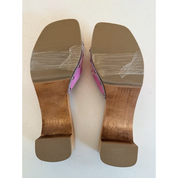 Dr Scholls Women Size 10 M Exercise Clog Sandal Special Pink Leather Slide New - Picture 10 of 12